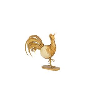 Rooster In Ostrich Egg And Golden Brass, 1970s, Ls5591125d