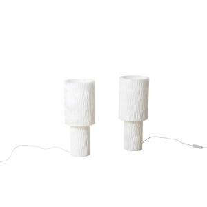 Pair Of Alabaster Lamps, Contemporary Work, Ls6513856e
