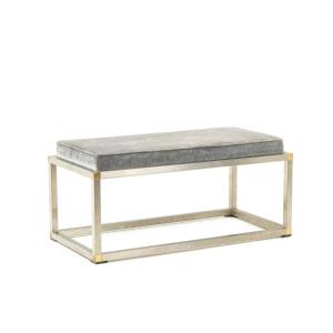 Bench In Gold And Silver Metal, 1970s, Ls5706509b