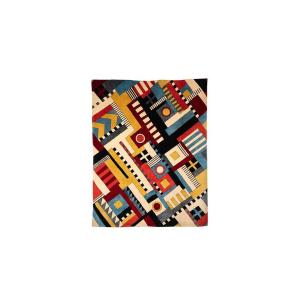 Carpet, Or Tapestry, With Geometric Patterns And In Wool. Contemporary Work.