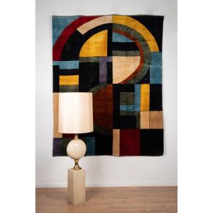 Carpet, Or Tapestry, Geometric And In Wool. Contemporary Work
