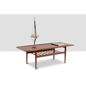 Grete Jalk For Glostrup. Coffee Table “gj106” In Teak. 1960s.