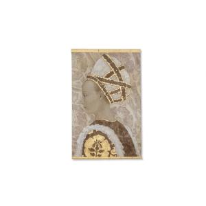 Renaissance Style Painted Canvas. Contemporary Work.