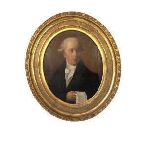 Oil On Canvas Representing A Gentleman. Nineteenth Century. 