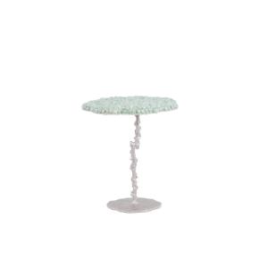Decorative Pedestal Table And Semi-precious Stones. Contemporary Work.