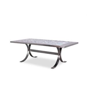 Dining Room Table In Polished Metal And Ceramic. 1970s.