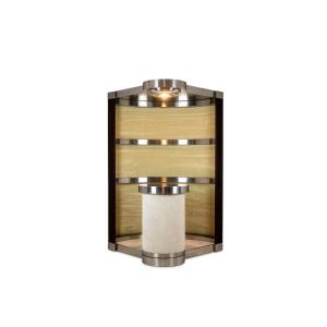 Circular Bar In Brushed Metal, Wood And Carpet. 1970s. Ls60731967h