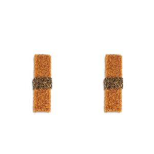 Pair Of “honey” Wall Lights In Amber And Tiger’s Eye. Contemporary Artist Work. Ls60042086g
