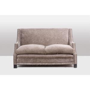 Rectangular Sofa In Gray Velvet. 1990s. Ls60311509a