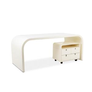 Desk And Its Cardboard Box In White Lacquered Plywood. 1970s. Ls56601111a