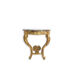 Console In Gilded And Carved Wood From The Louis XV Period. Circa 1760. Ls5871738a