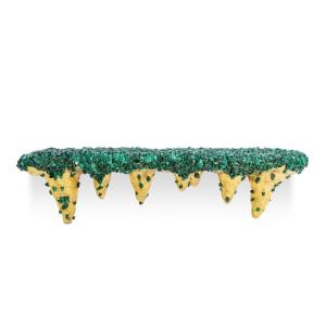 Malachite Console Decorated With Stalactites. Contemporary Work.  Ls60027805g