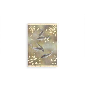 Painted Canvas Representing Carp. Contemporary Work. Ls6028675a