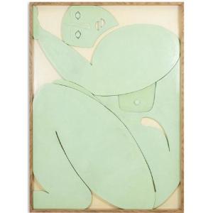 Sculpted Panel In Celadon-colored Lacquer. Contemporary. Ls61863368p