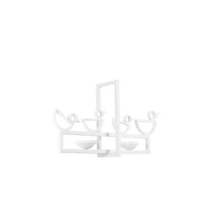 Rectangular Plaster Chandelier Decorated With Birds. Ls62652409p