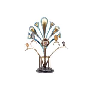 Sculpture Lamp With Agates. Artisan Work. Ls63804009m