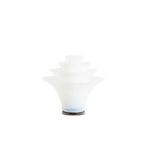 “petal” Lamp In White And Bluish Opalescent Glass. 21st Century. Ls6409759b