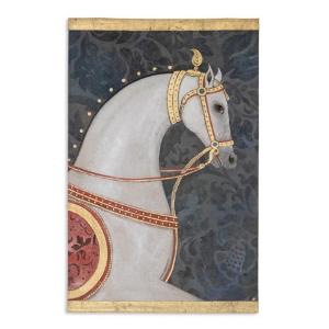 Painted Canvas Depicting A Bust Of An Indian Horse. Contemporary. Ls6336576u