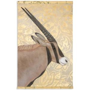 Painted Canvas Representing An Orix On A Gold Background. Contemporary. Ls6337676a