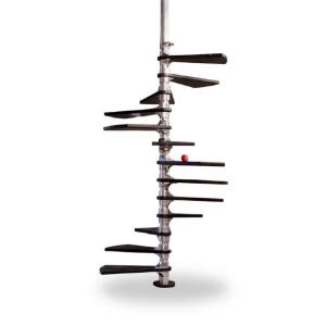 Roger Tallon. Aluminum And Mahogany Spiral Staircase. Circa 1970. Ls64143509m