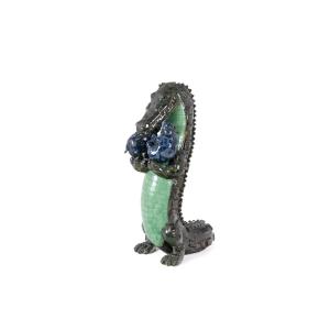 Valerie Courtet. Crocodile Carrying Hippos. Contemporary. Ls64161809p