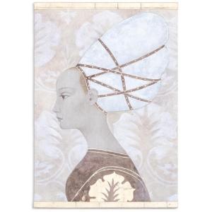 Painted Canvas Representing An Italian Noble Woman. Contemporary. Ls5526675t