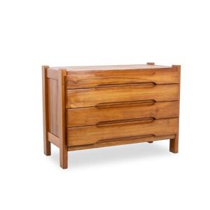 Maison Regain. Elm Chest Of Drawers. Circa 1970. Ls6157909p