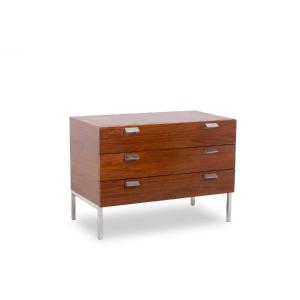 André Monpoix. 3-drawer Teak Chest Of Drawers. 1960s. Ls6357708m