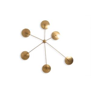 6-light Wall Sconce In Patinated Brass, Contemporary Work Ls6455808z
