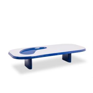 Organically Shaped Coffee Table In Aluminum And Lacquer. Contemporary. Ls65003009m