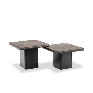 Paul Reinier Kingma. Pair Of Brutalist Style Tables. 1970s. Ls6540556t