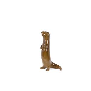 Valérie Courtet, Otter In Chamotte And Glazed Stoneware. Contemporary Work Ls6418509c