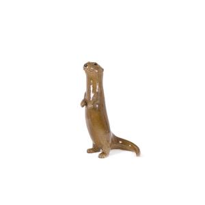 Valérie Courtet, Otter In Chamotte And Glazed Stoneware. Contemporary Work L6419509c