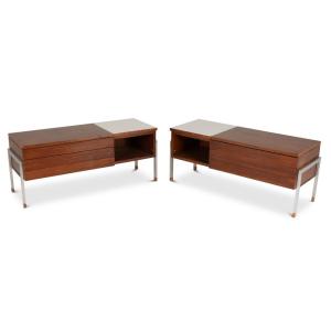 Pair Of 60's Teak Low Chests Of Drawers Ls6495708m
