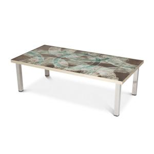 Coffee Table With Ceramic And Chrome-plated Top. Circa 1970. Ls6522307m