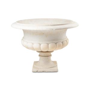 Medicis Marble Vase With Gaudronnée Body And Flared Neck. Circa 1880 Ls6458208p