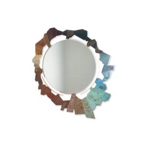 Unstructured Bronze And Oxidized Brass Mirror. Contemporary. Ls65313002m
