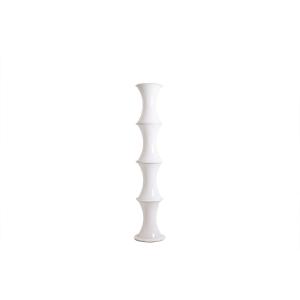 Enrico Tronconi 'bamboo' Floor Lamp, In White Opal Glass.  From The '70s Ls6571887t