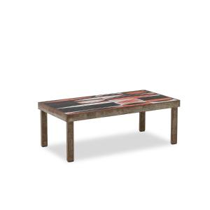 Capron. 'navette' Coffee Table In Black And Red Glazed Stoneware. 1960s. Ls66291834