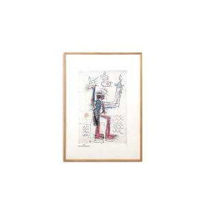 Jean-michel Basquiat. Numbered Color Silkscreen Print. 1990s. Ls6633c88/1