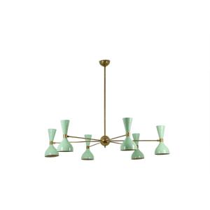Radiant Diabolo-shaped Chandelier With 12 Lights. Contemporary. Ls65881156t