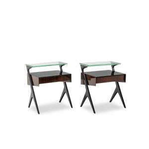 Ico Parisi. Pair Of Bedside Tables Or End Tables. 1950s-60s. Ls65071052