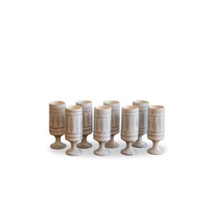 Roger Capron. Set Of 8 Ceramic Glasses Signed And Dated 1976 Ls6632204