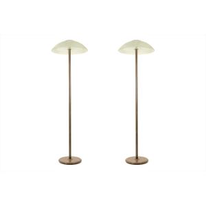 Andrée Putman Pair Of Art Deco Style Floor Lamps. Circa 1980 Ls51971908z