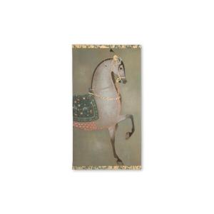 Painted Canvas Depicting An Indian Horse In Profile. Contemporary Work. Ls65051086