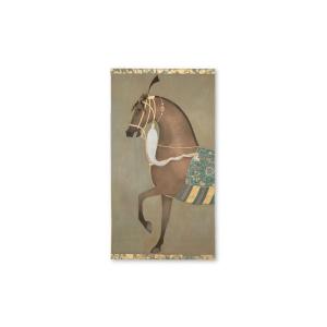Painted Canvas Depicting An Indian Horse In Profile. Contemporary Work. Ls6505b1086