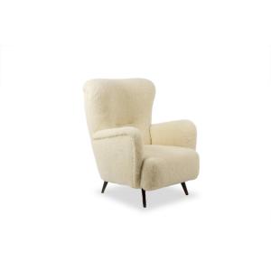 Armchair, Or Bergère, With Its Bouclette Fabric. 1950s Ls6617358