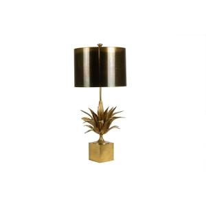 Maison Charles, “agave” Lamp In Gilded Bronze And Patinated Brass. 1970s Ls66051039