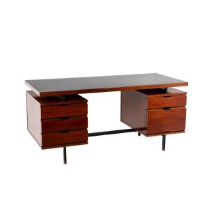 Pierre Guariche, Desk In Mahogany And Lacquered Metal, 1960’s Ls61131725r