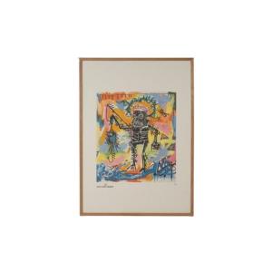 Jean-michel Basquiat. Numbered Color Silkscreen Print. 1990s. Ls6768d65g